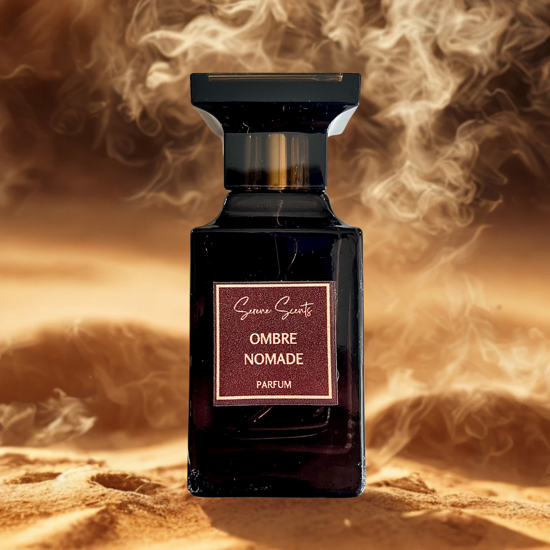 50ml bottle of Ombre Nomade inspired perfume – LV dupe with smoky oud, rose, and amber notes