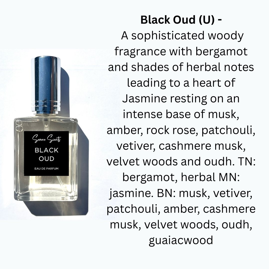 15ml Black Oud Inspired Perfume Bottle – Dark Spicy Oud Unisex Eau De Parfum