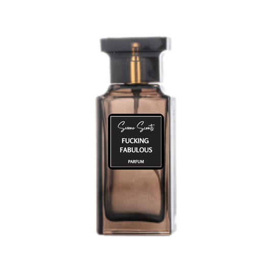30ml bottle of Fucking Fabulous inspired perfume – Tom Ford dupe with leather, tonka, and clary sage notes
