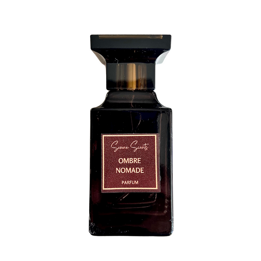 50ml bottle of Ombre Nomade inspired perfume – LV dupe with oud, rose, and amber notes